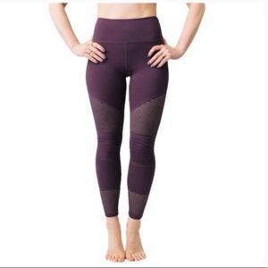 ZYIA Moto Light n Tight Hi-Rise 7/8 Leggings Purple Perforated Size 6-8 Women’s